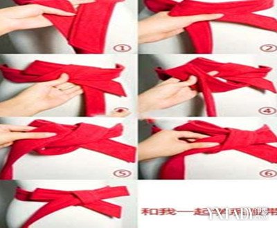 衣服蝴蝶结怎么绑