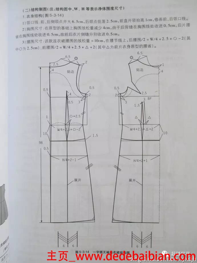 茧型连衣裙的裁剪方法