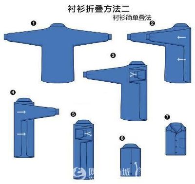 长袖衬衫怎么叠