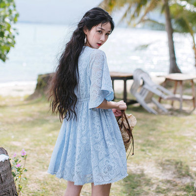 海边沙滩连衣裙