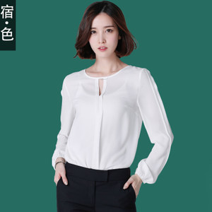 女式白衬衫长袖新款