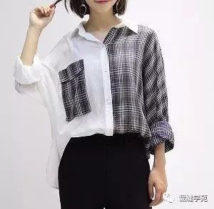 女式立领衬衫裁剪图