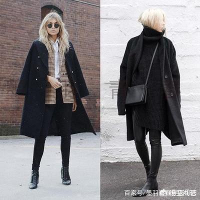 黑色羊绒大衣搭配