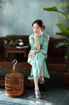 倒大袖旗袍