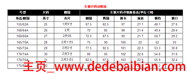 裤子尺码25