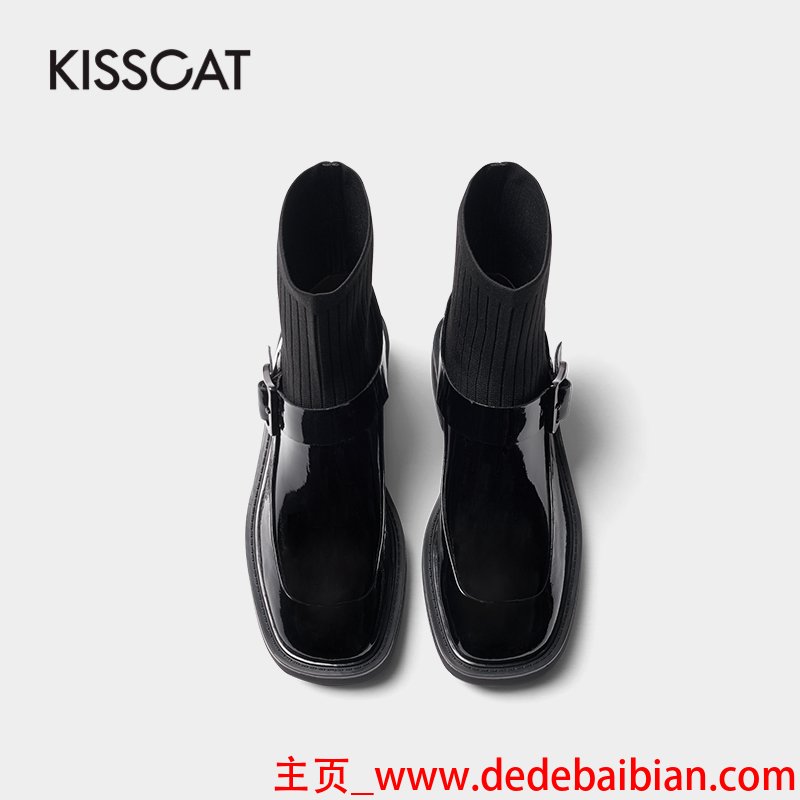 接吻猫皮鞋
