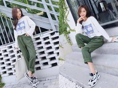军绿色裤子配什么鞋子