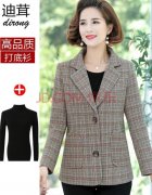 中年女装格子毛呢外套搭配什么裤子好看？__穿搭