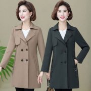 中年长款秋装外套女装外套搭配什么裤子好看？