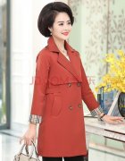 中老年秋装中长款外套女装外套女装搭配什么裤