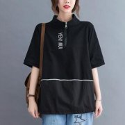中长款黑色短袖t恤外套搭配什么裤子好看？__穿