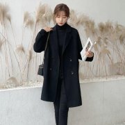 折800黑色毛呢外套搭配什么裤子好看？__穿搭技巧