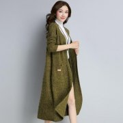 针织开衫外套秋长款毛衣外套搭配什么裤子好看