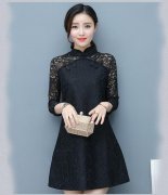 长袖旗袍裙穿啥外套搭配什么裤子好看？__穿搭技