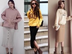 长裙加针织衫外套鞋子搭配什么裤子好看？__穿搭